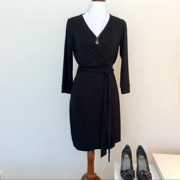 * DVF Diane Von Furstenberg Wrap Dress Black - Picture 8 of 8
